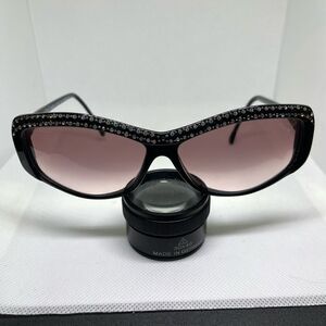Stendhal Paris France Rhinestone Black Womens Sunglasses‎